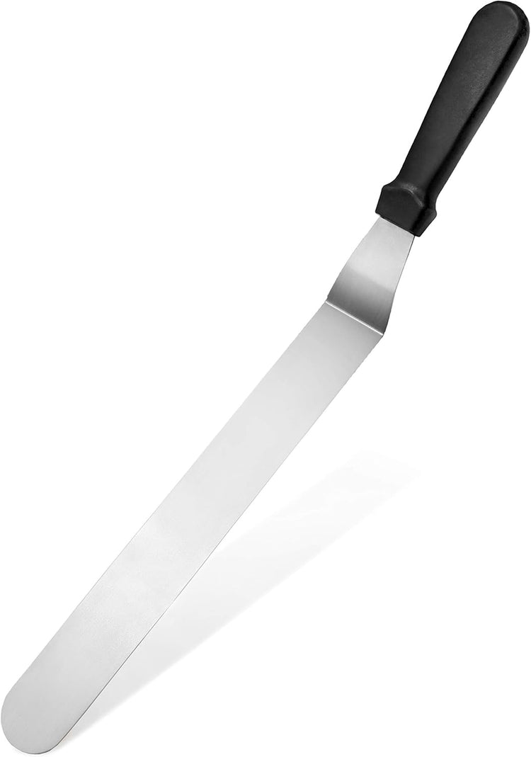 New Star Foodservice 38132 Angled Icing Spatula, 14-Inch Blade, 19-Inch Overall, Silver