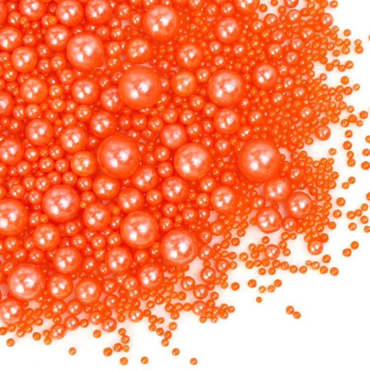 Edible Orange Pearl Sprinkles (4.5 Ounce)