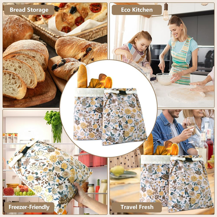 Beeswax Bread Bags for Homemade bread (2 Count)