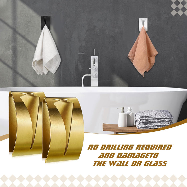 4 Pcs Self Adhesive Kitchen Towel Hook Holder (4 Count)
