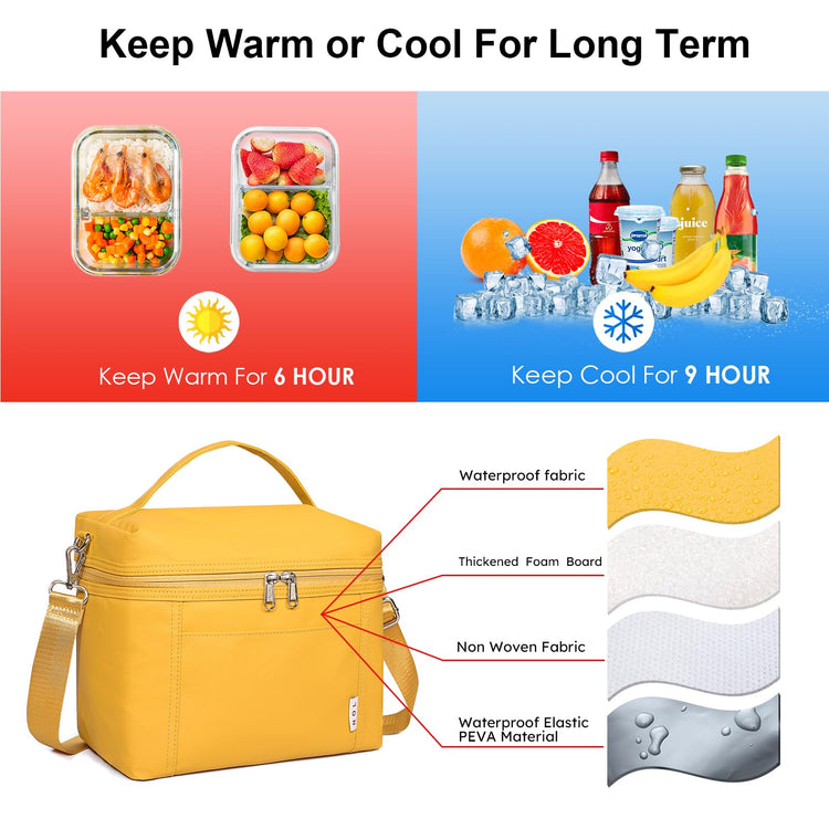 NOL 8L Insulated Lunch Bag for Women
