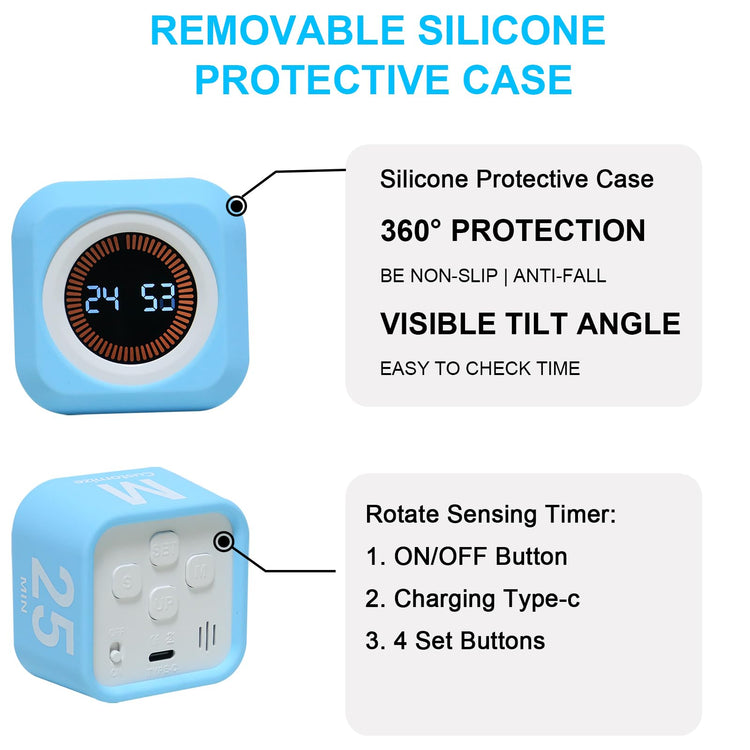 Rotating Cube Pomodoro Visual Timer 5