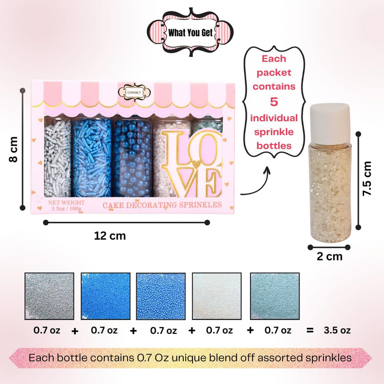 Blue Sprinkles Mix (5 Ounce)