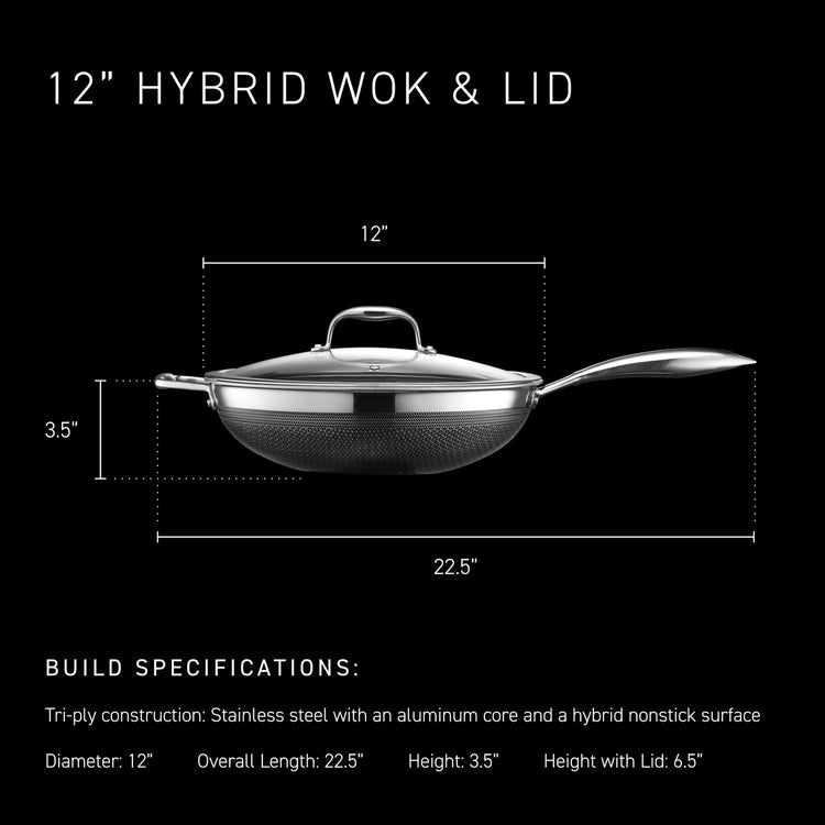 12" Hybrid Nonstick Wok