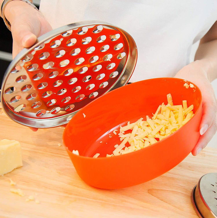 Cheese Grater Citrus Lemon Zester with Food Storage Container & Lid