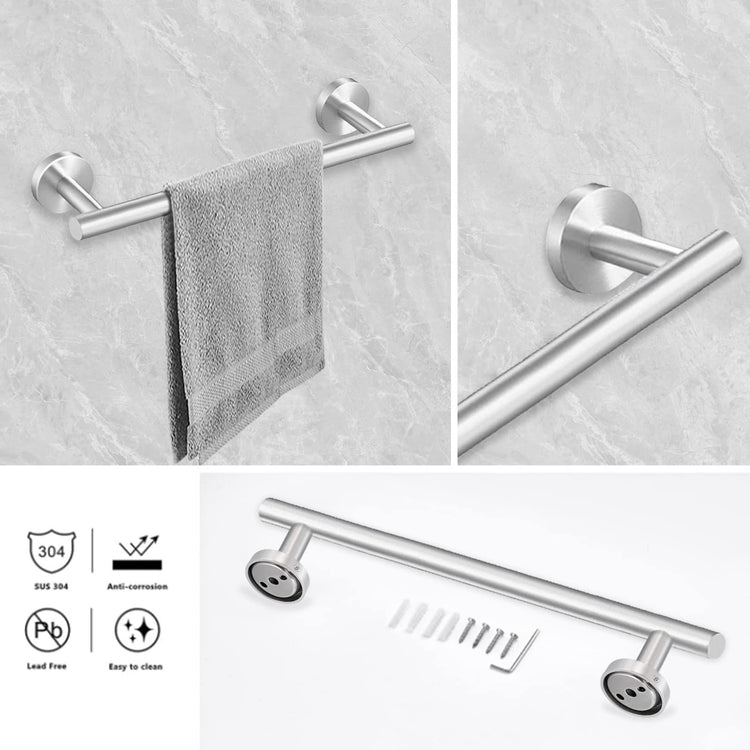 2 Pieces Brushed Nickel Bathroom Towel Bar