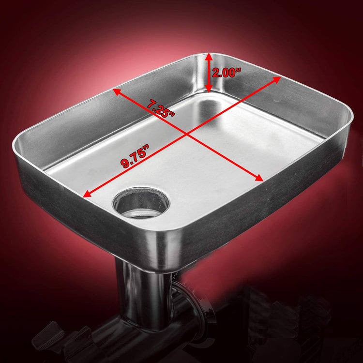 Magnum 1800W Electric Meat Grinder | Grinds Soft Bones | High-Capacity Meat Tray | 6 Grinding Plates | 3 Stainless Steel Blades | Sausage Stuffer | Kubbe Maker & More Included