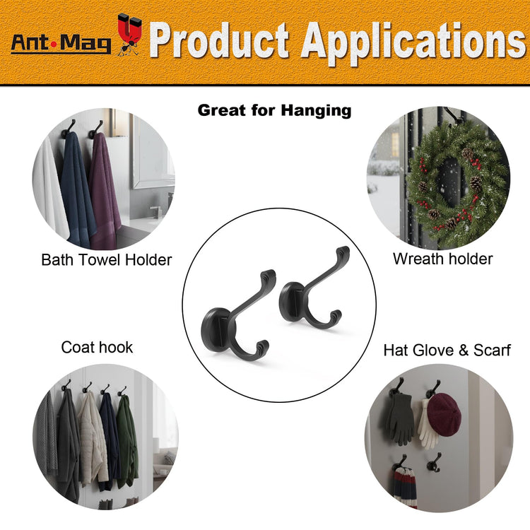 Magnetic Hooks Heavy Duty 140LBS (2 Count)
