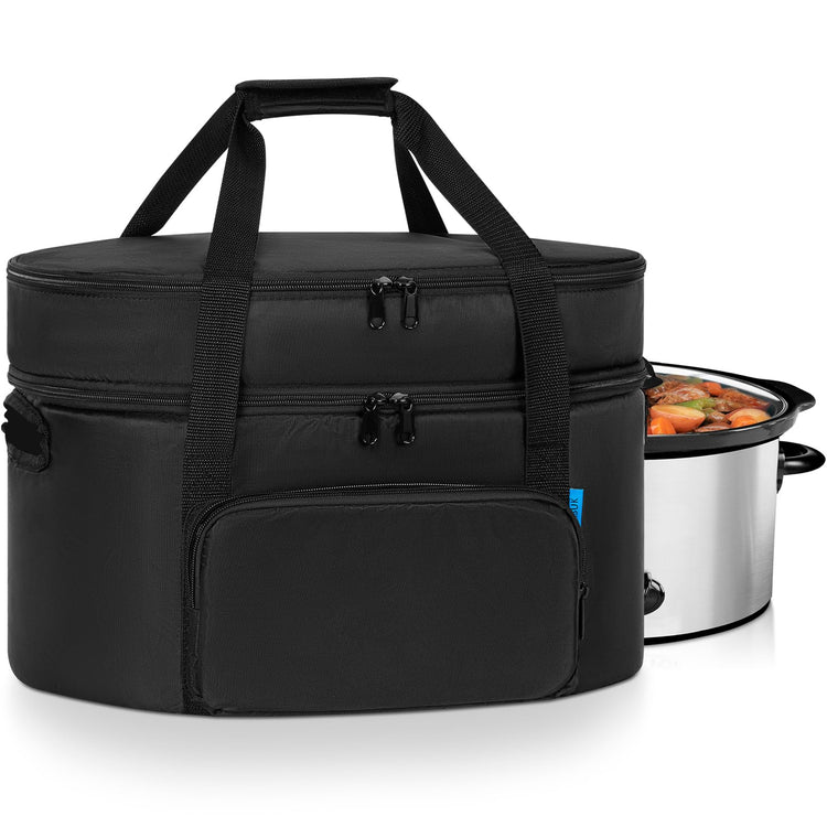 Double Layer Slow Cooker Travel Bag Compatible with 6
