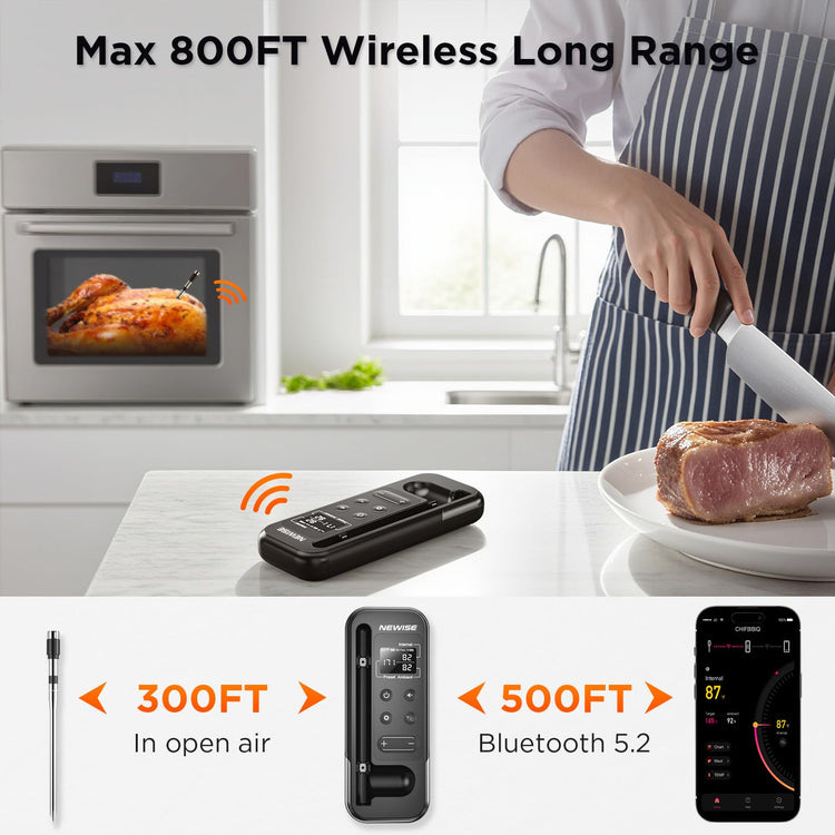 Bluetooth Meat Thermometer with Smart APP