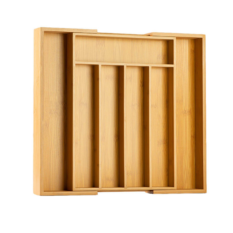 Silverware Organizer Kitchen Drawer Organizer Expandable Bamboo Utensil Holder Cutlery Tray for Kitchen Utensil and Flatware Bedroom Office
