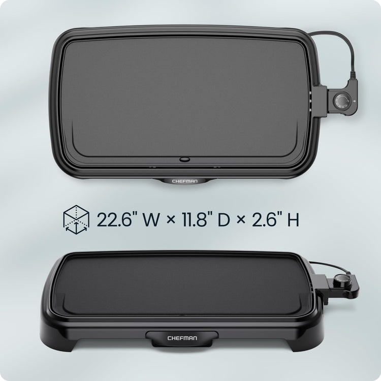 XL Electric Griddle with Removable Temperature Control