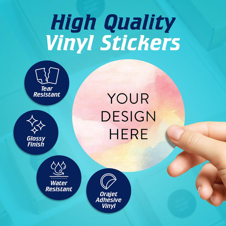 100 Custom Vinyl Stickers (100 Count)