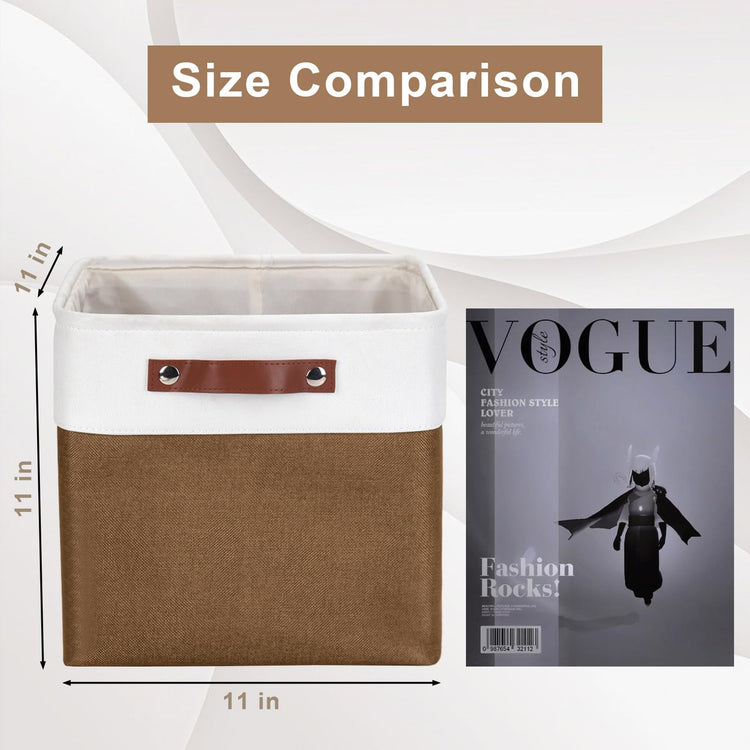 Collapsible Fabric Storage Cubes 11x11 Cube Storage Bins (4 Count)