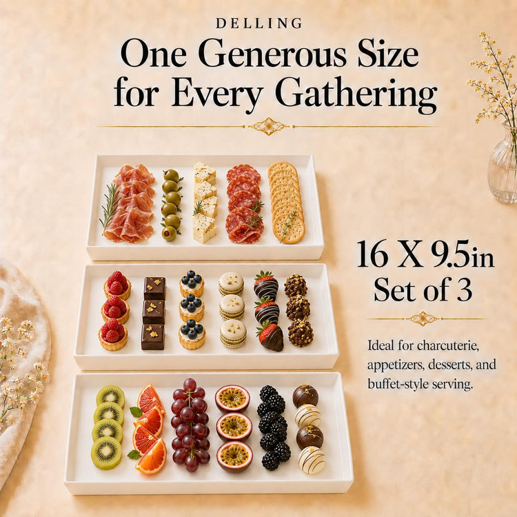 16 Inch Large Serving Platters Set of 3 (3 Count)
