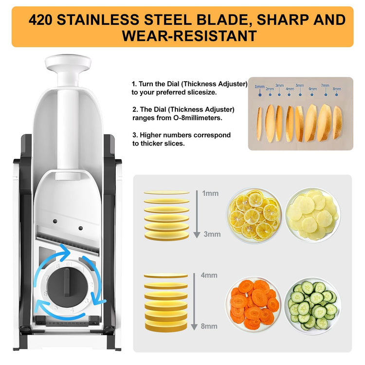 Safe Mandoline Slicer for Kitchen