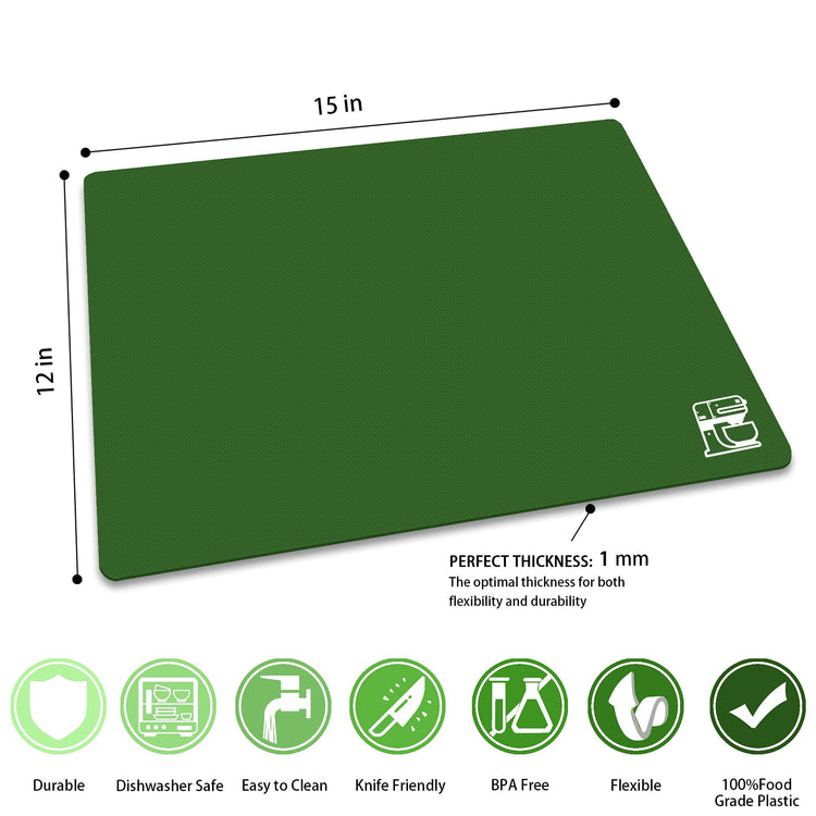 Flexible Plastic Cutting Board Set of 3 Gradient Color