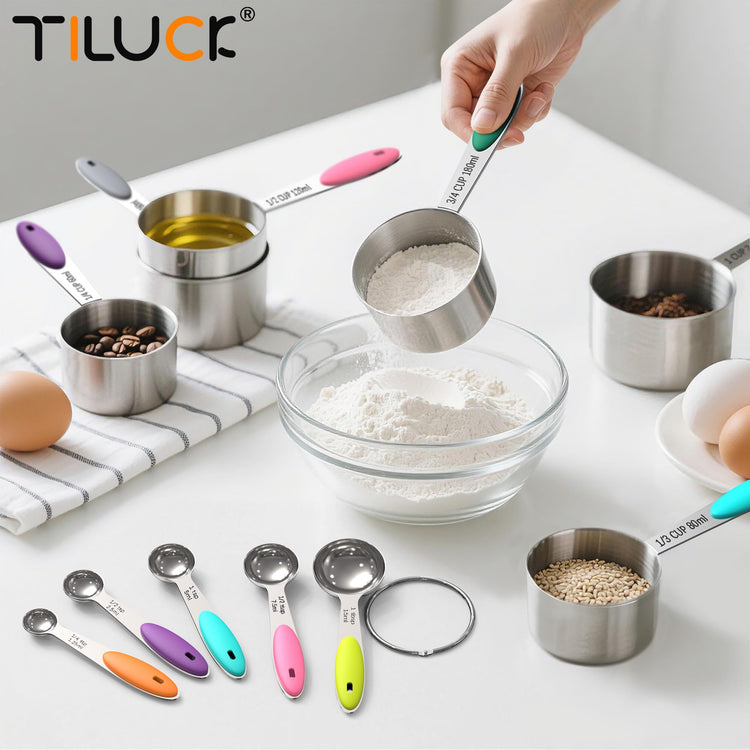 Nesting Measuring Cups and Spoons Set (10 Count)