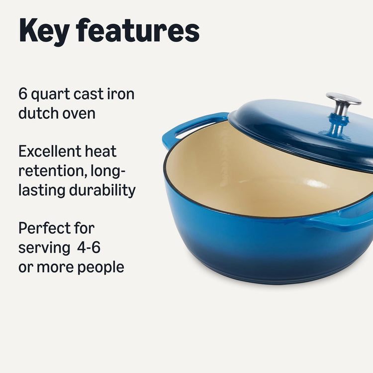 Enameled Cast Iron Dutch Oven Pot with Lid