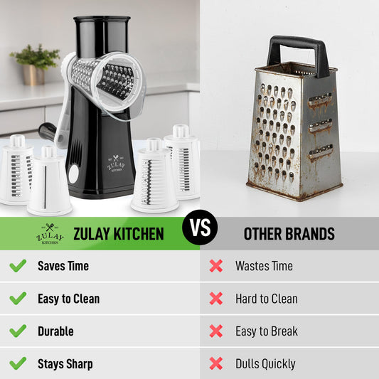 Rotary Cheese Grater 5 Blade Cheese Shredder