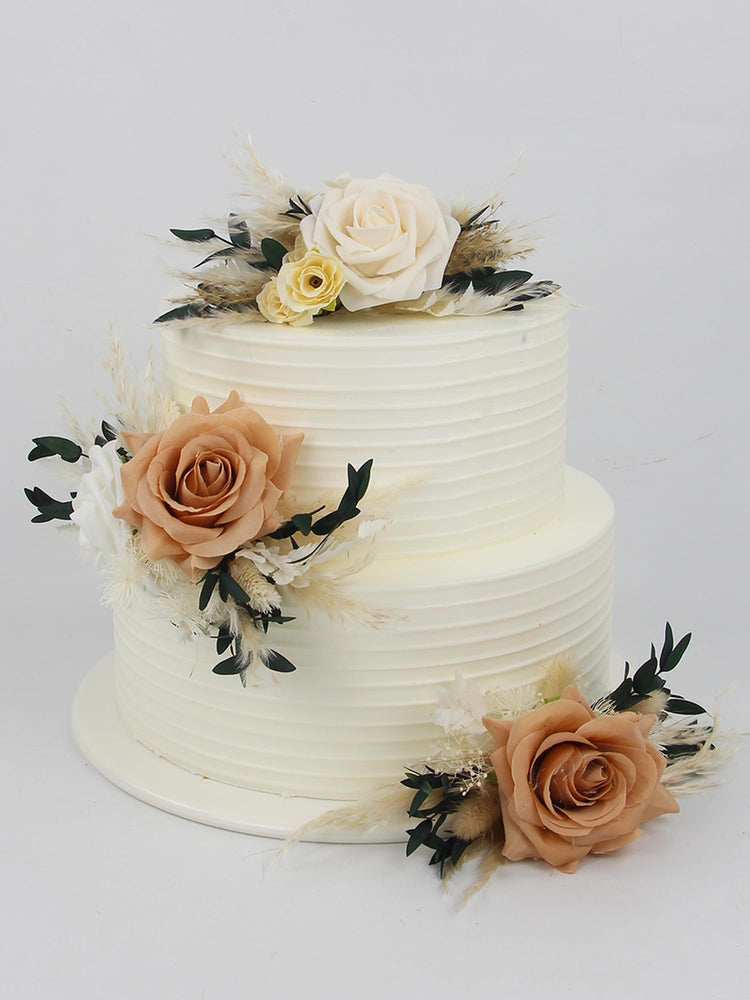 3Pcs Premade Cake Flowers (3 Count)