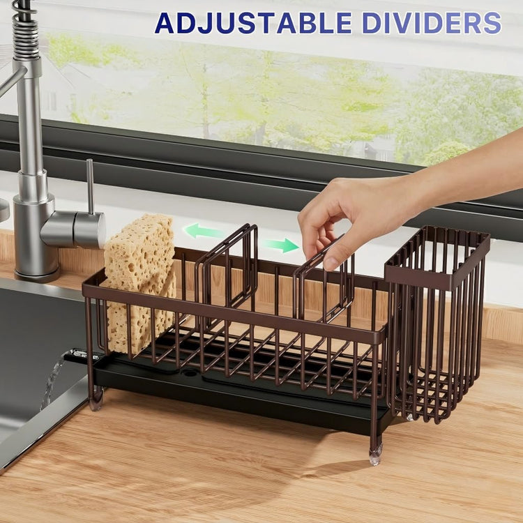 Brown Sponge Holder for Kitchen Sink