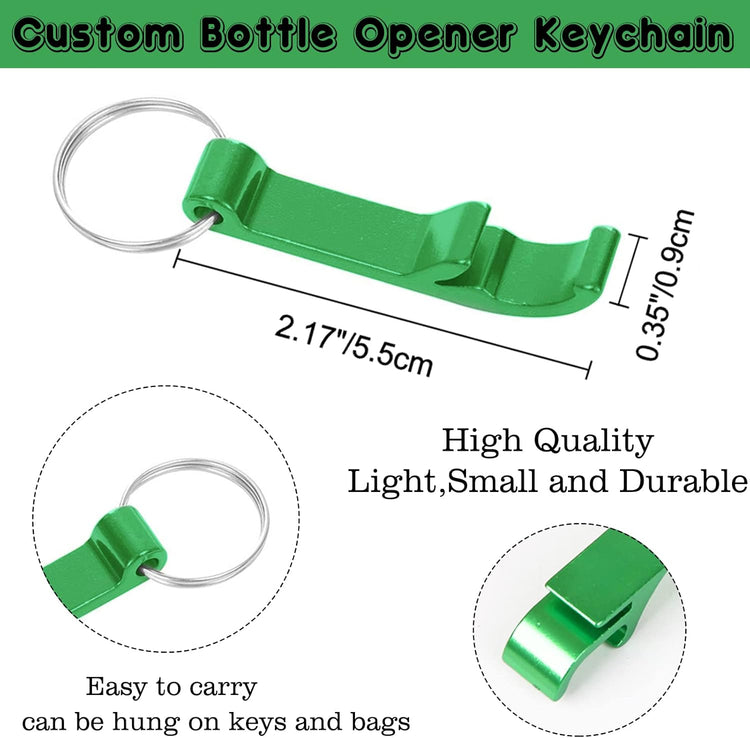 80PCS Personalized Bottle Opener Keychain Bulk Custom Beer Bottle Opener with Logo Text Engraved Wedding Bottle Opener Favors Customized Gifts for Guests Baby Shower Birthday Party-Gold