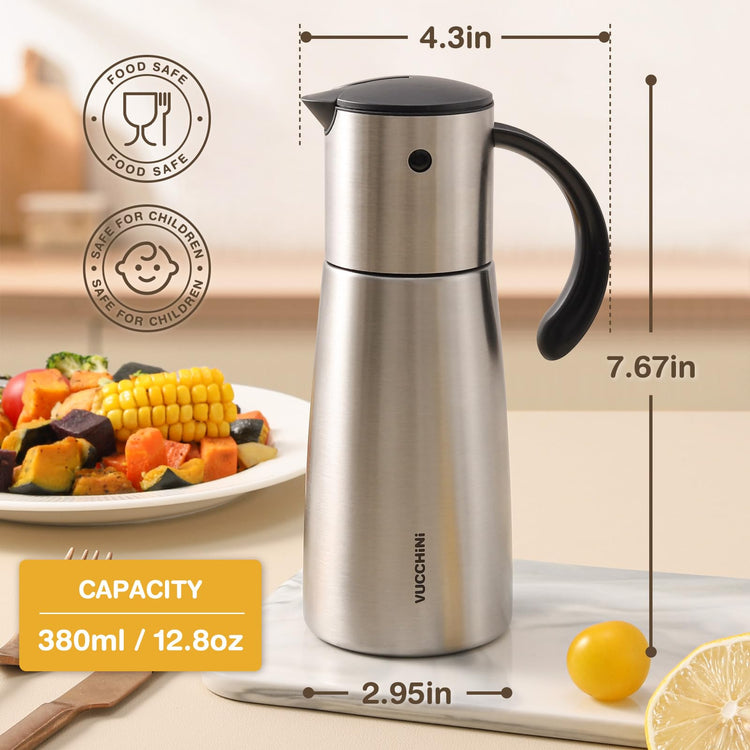 Stainless Steel Olive Oil and Vinegar Dispenser