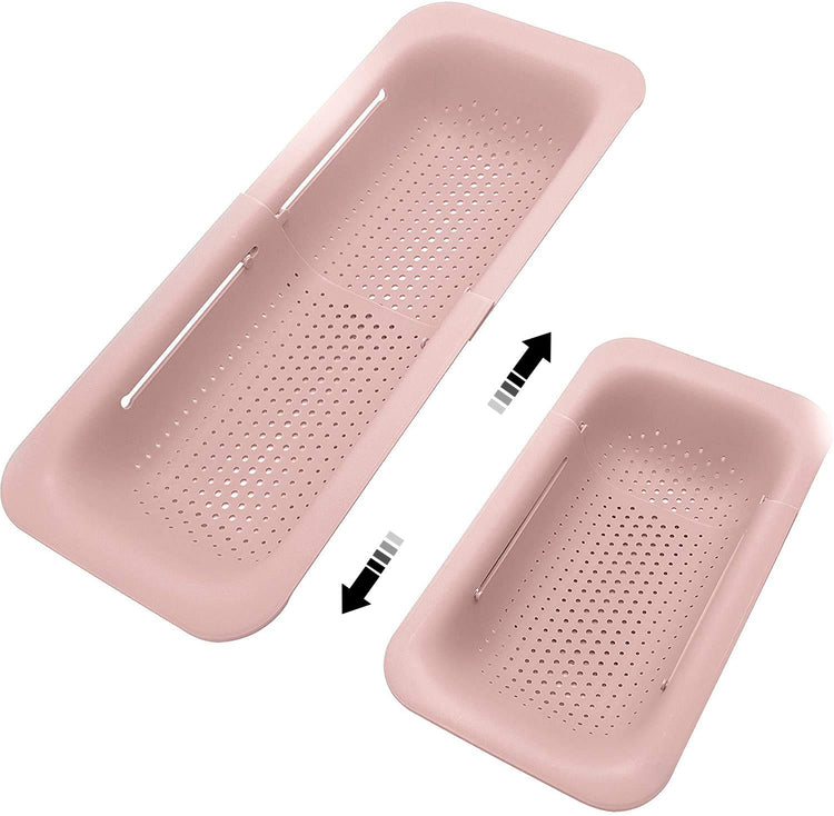 Collapsible Sink Colanders and Strainers Basket Over the Sink Colander Collapsible Colander Extendable Plastic Fruit Vegetable Strainer Drainer Basket for Kitchen