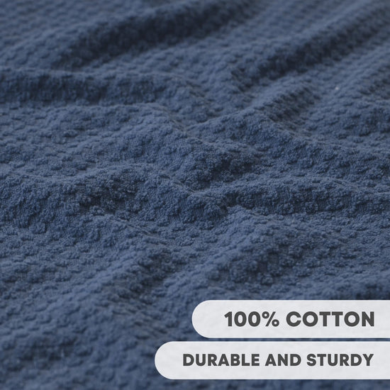Artoid Mode Ring Spun Cotton Blue Kitchen Dish Towels, 15x25 Inch Ultra Soft Absorbent Quick Drying Household Cleaning Tea Towels Bar Towels Set of 6 - Nestoria