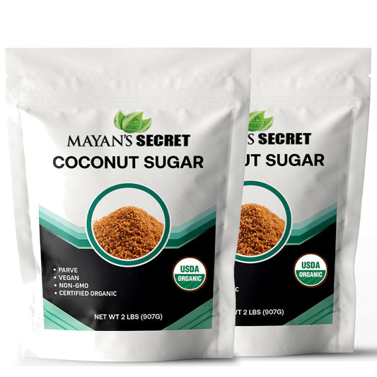 2 lbs USDA Certified Brown Coconut Sugar Organic for Baking (64 Ounce)