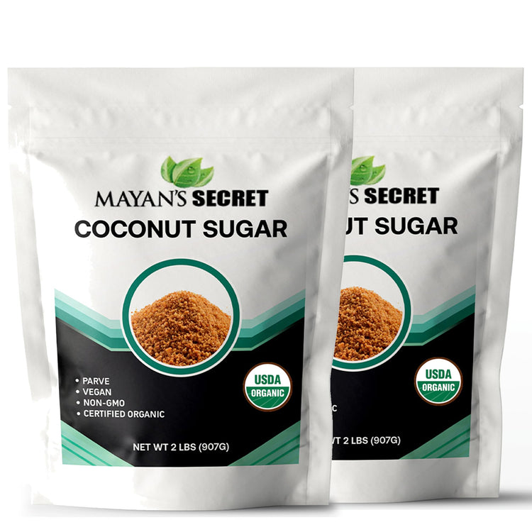 2 lbs USDA Certified Brown Coconut Sugar Organic for Baking (64 Ounce)
