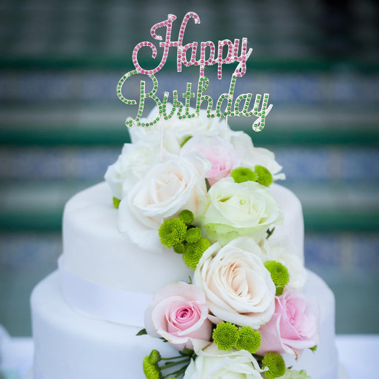 Cake Topper Gold Birthday Decorations for Women