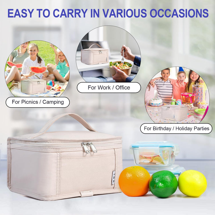 NOL Small Lunch Bag Mini Lunch Box Insulated Lunch Bag for Men