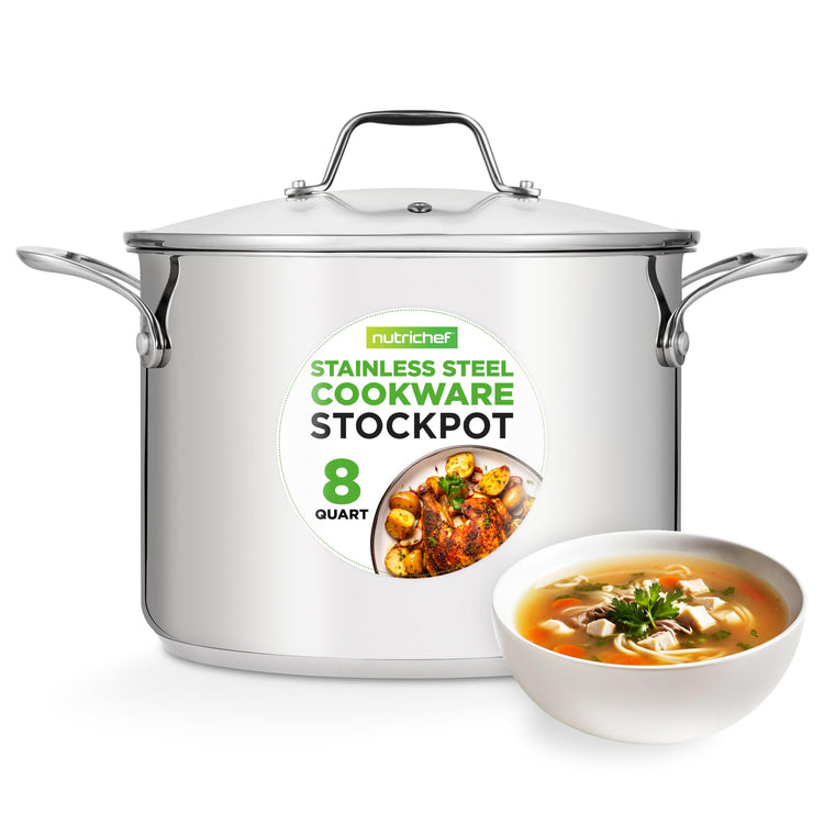 8 Quart Stainless Steel Stock Pot