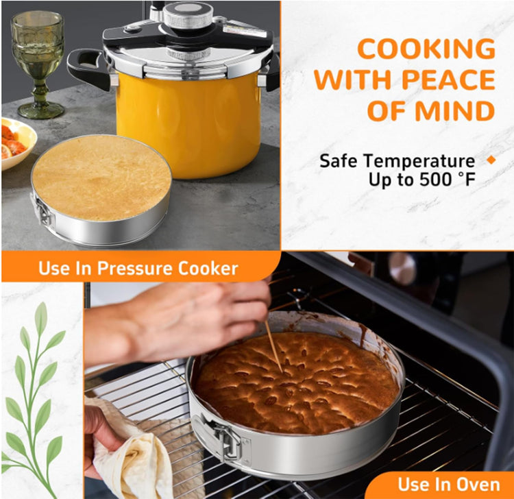 9 Inch 304 Stainless Steel Springform Pan with Removable Bottom