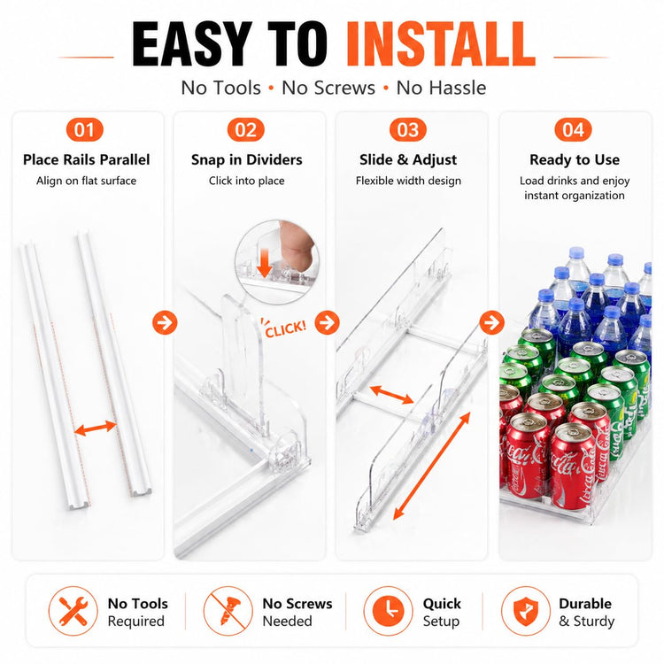 Stackable Soda Can Organizer for Refrigerator