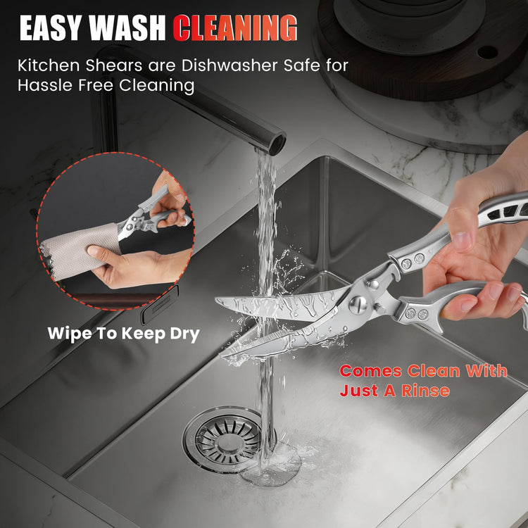 Upgrade Heavy Duty Stainless Steel Kitchen Scissors