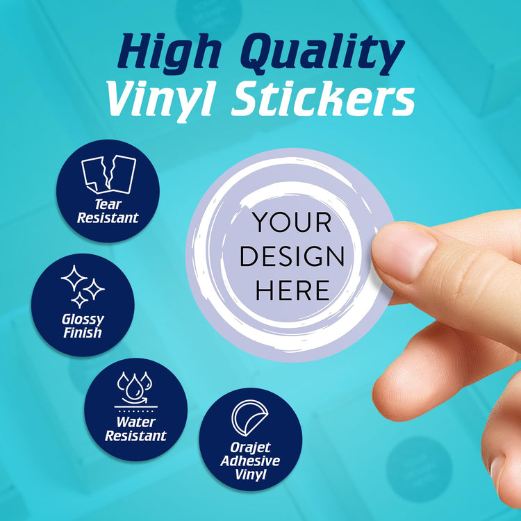 Custom Vinyl Stickers Your Image (100 Count)