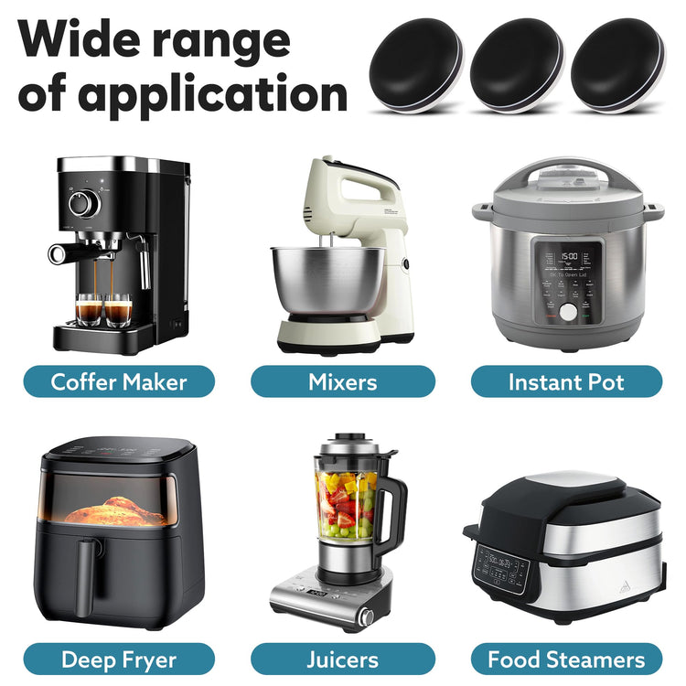 Appliance Sliders for Kitchen Black 24 PCS Self (24 Count)