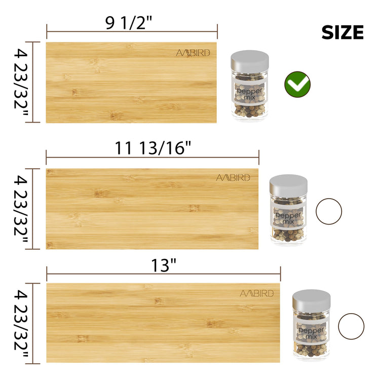 Bamboo Spice Drawer Organizer with Non (4 Count)