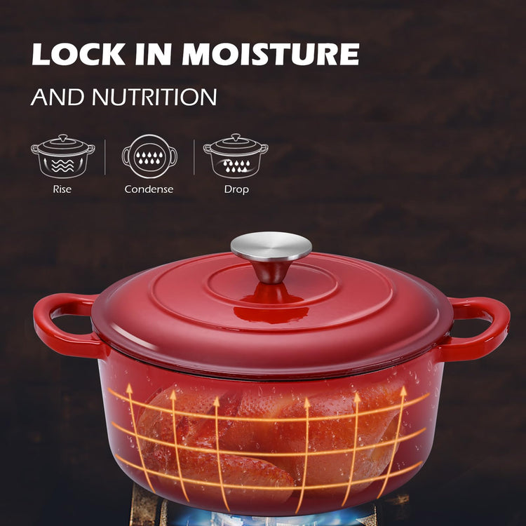 3QT Dutch Oven Pot with Lid