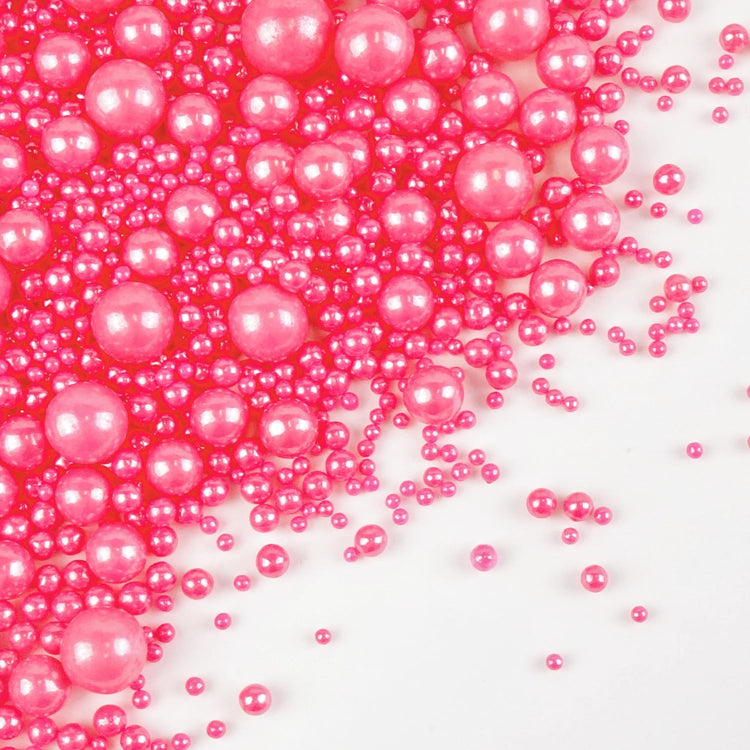 Deep Pink Pearl Sprinkles for Cake Decorating (5.29 Ounce)
