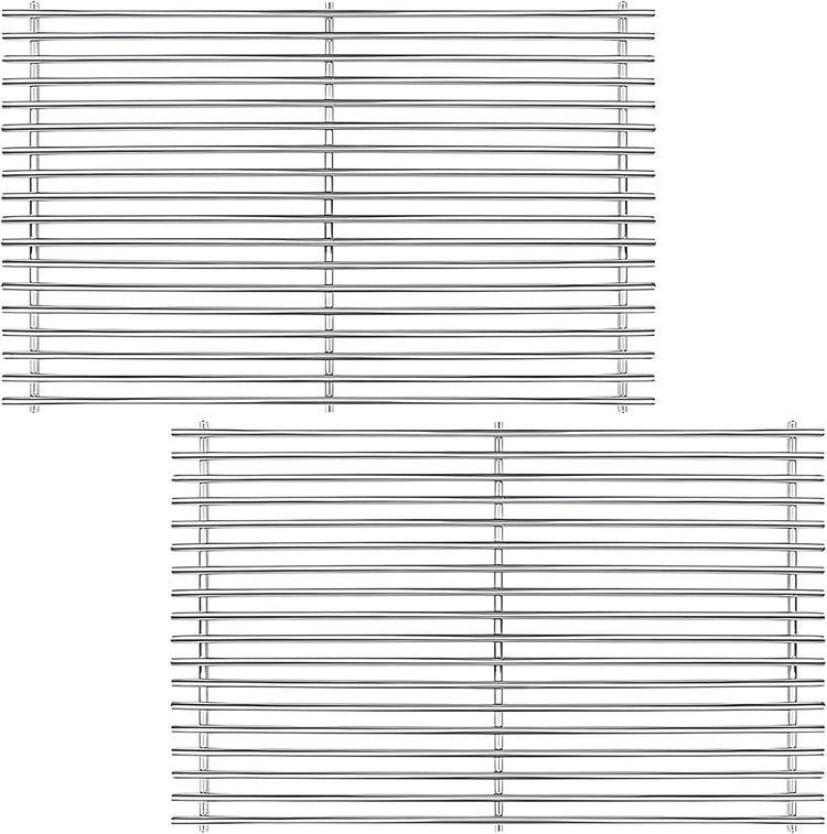 Genesis Grill Grates for Weber Genesis 300 Series, Cooking Grates Grill Parts for Weber Genesis E310 E320 E330 S310 S320 S330, 19.5" Steel BBQ Grids Replacement for Weber 7528/7524 Cast Iron Grate