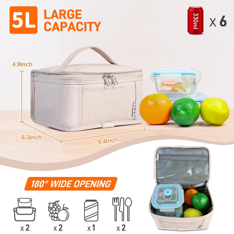 NOL Small Lunch Bag Mini Lunch Box Insulated Lunch Bag for Men