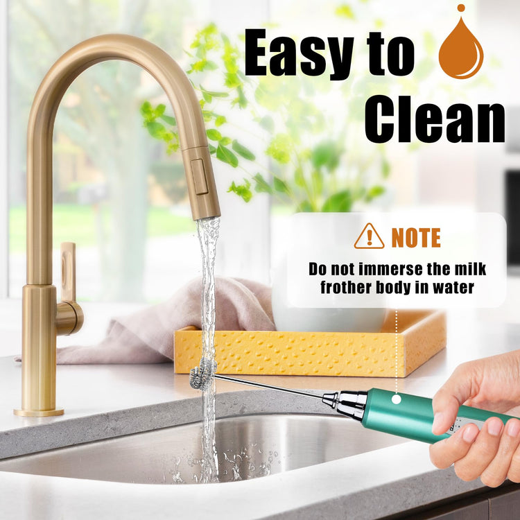 Green Milk Frother Wand for Coffee