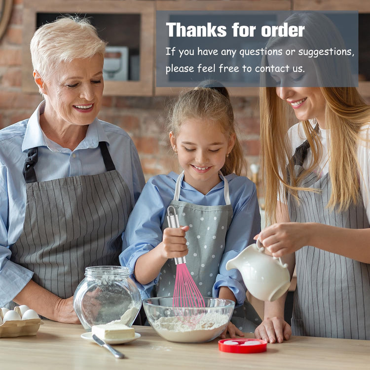 Pink Silicone Whisk Set of 3