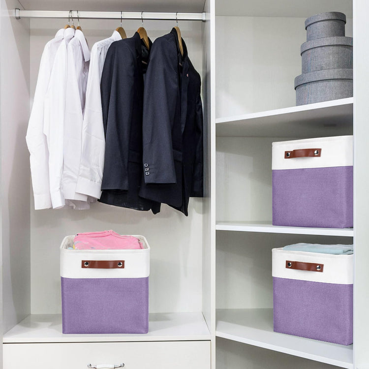 Collapsible Fabric Storage Cubes 11x11 Cube Storage Bins (4 Count)