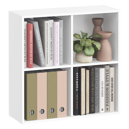 Bookcase Cube Shelf with 4 Compartments