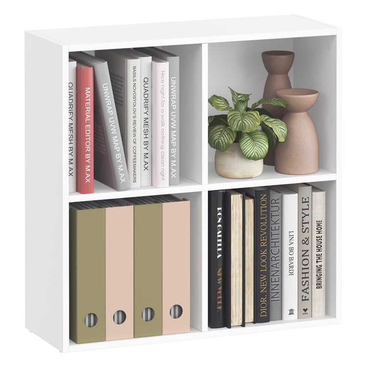 Bookcase Cube Shelf with 4 Compartments